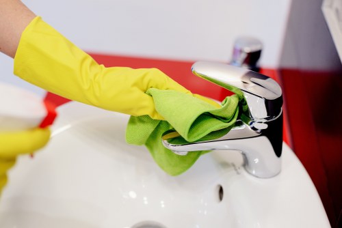 Local cleaning team preparing a home cleaning service in NW8