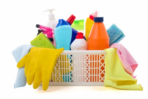 Carpet cleaning team in NW8 using sustainable waste sorting practices