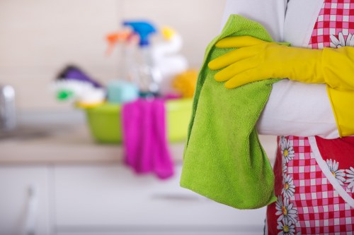 A tidy reception area maintained by office cleaners in NW8