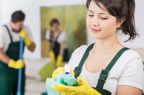 One-off cleaning team working in a St John’s Wood style apartment building in NW8