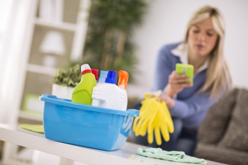 Deep carpet cleaning equipment in a St John’s Wood property
